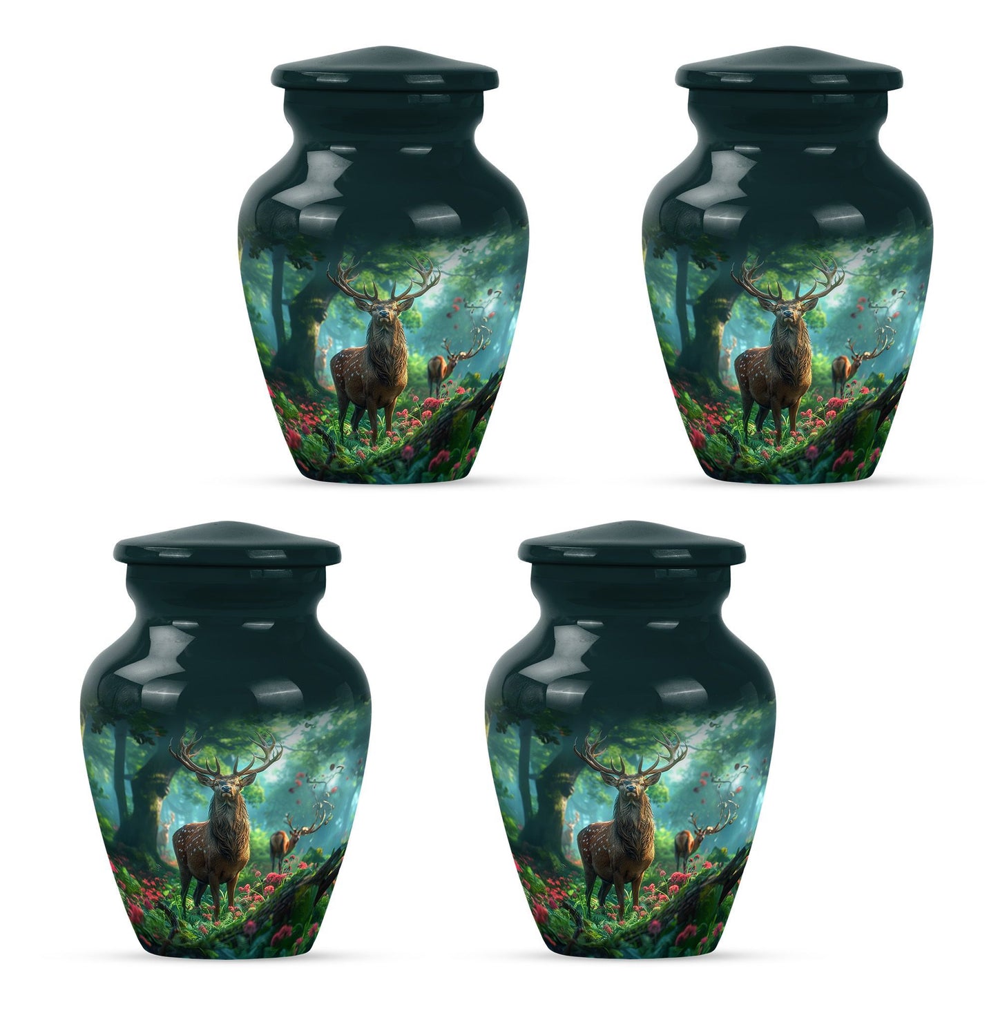 Classic Gramophone themed Deer Urn for human ashes.