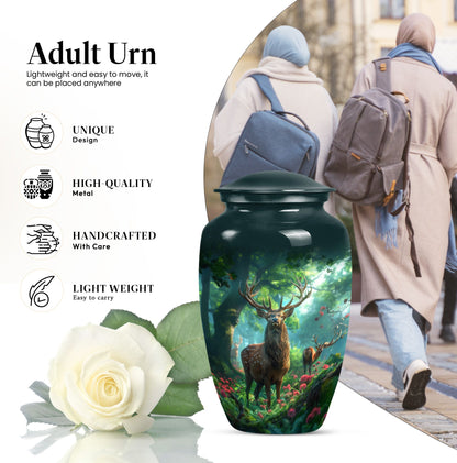 Classic Gramophone themed Deer Urn for human ashes.