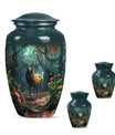 Deer Theme Large Urn With 2 Keepsake Urn