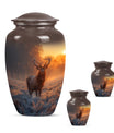 Deer Theme Large Urn With 2 Keepsake Urn