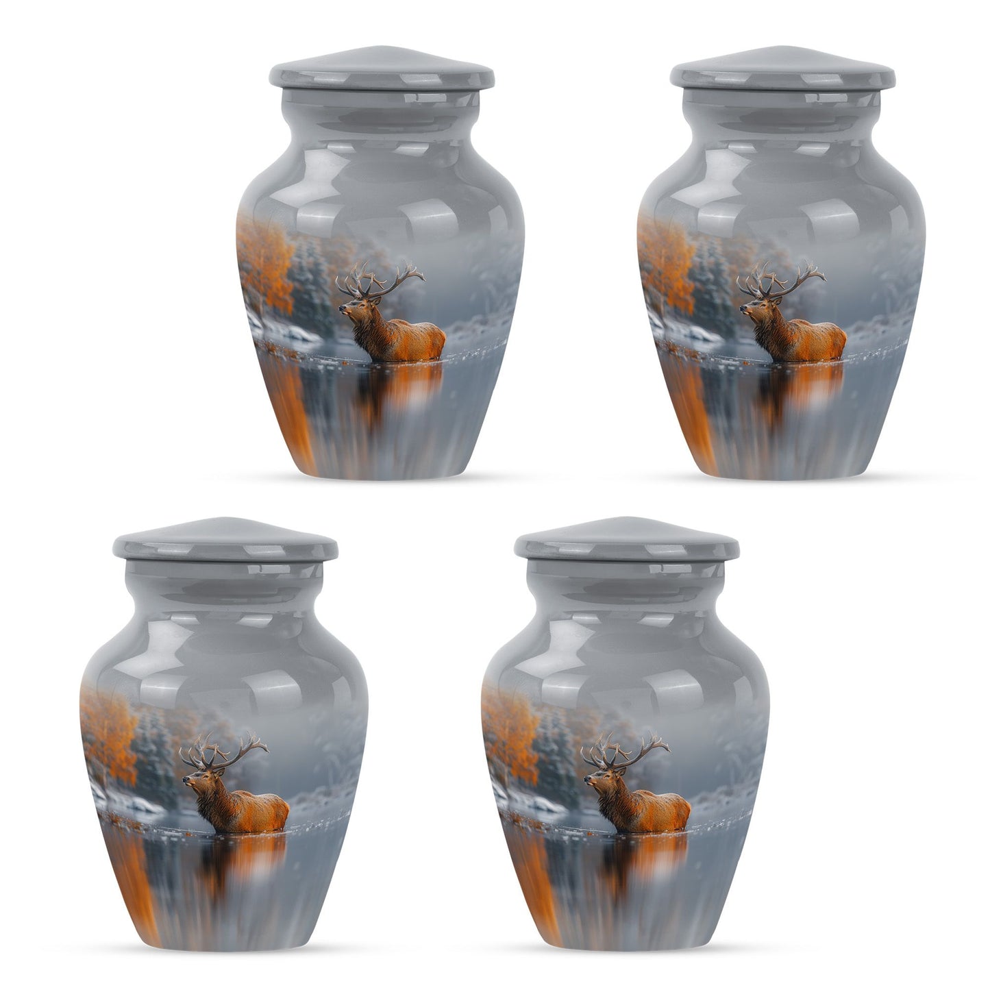Deer Theme 3 Inch Keepsake Pack of 4