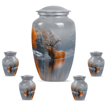 Large Urn With 4 Keepsake Urn