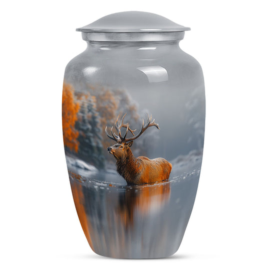 Deer Theme Large Urn 10 Inch