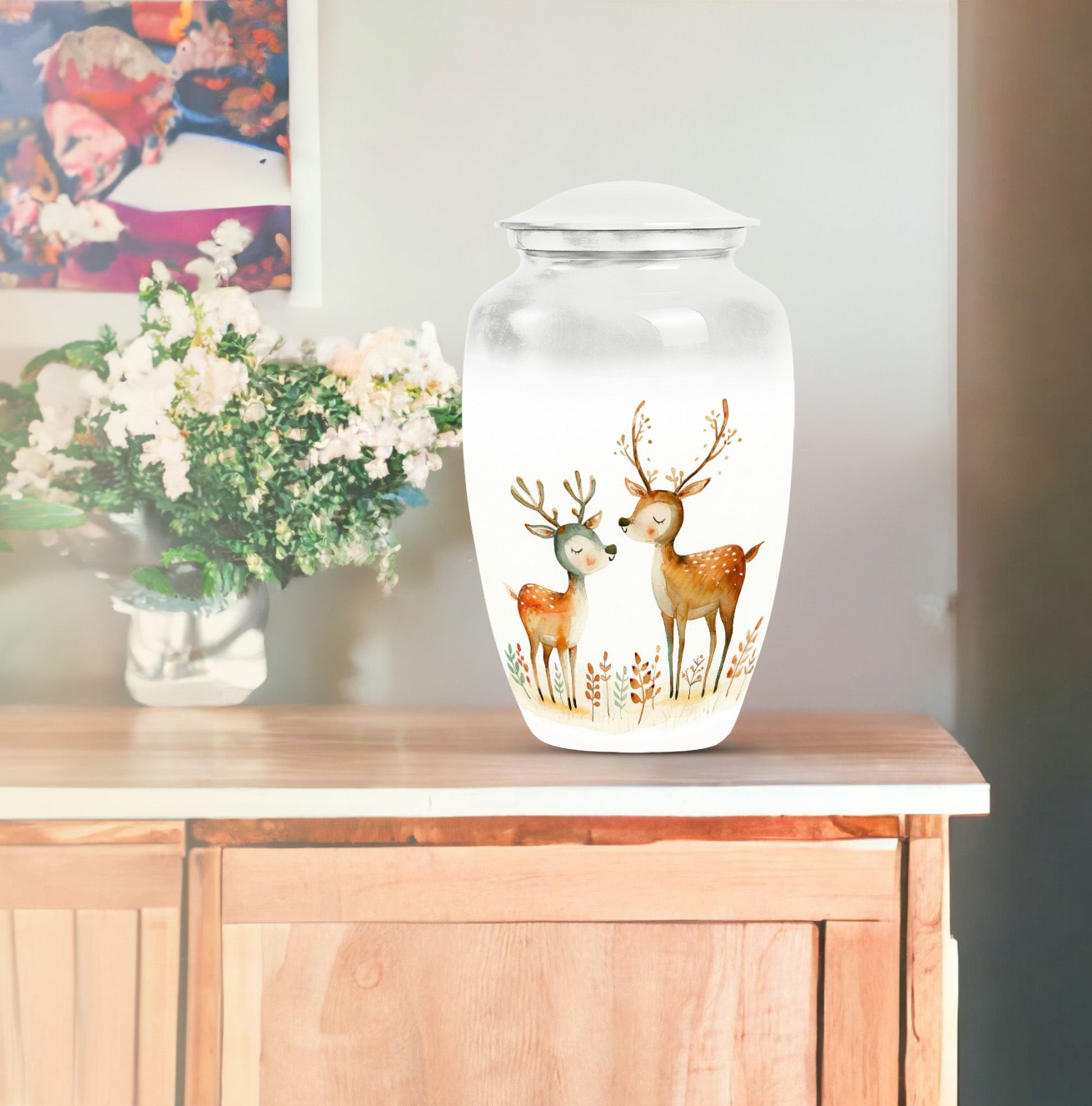 Classic 10-inch deer urn