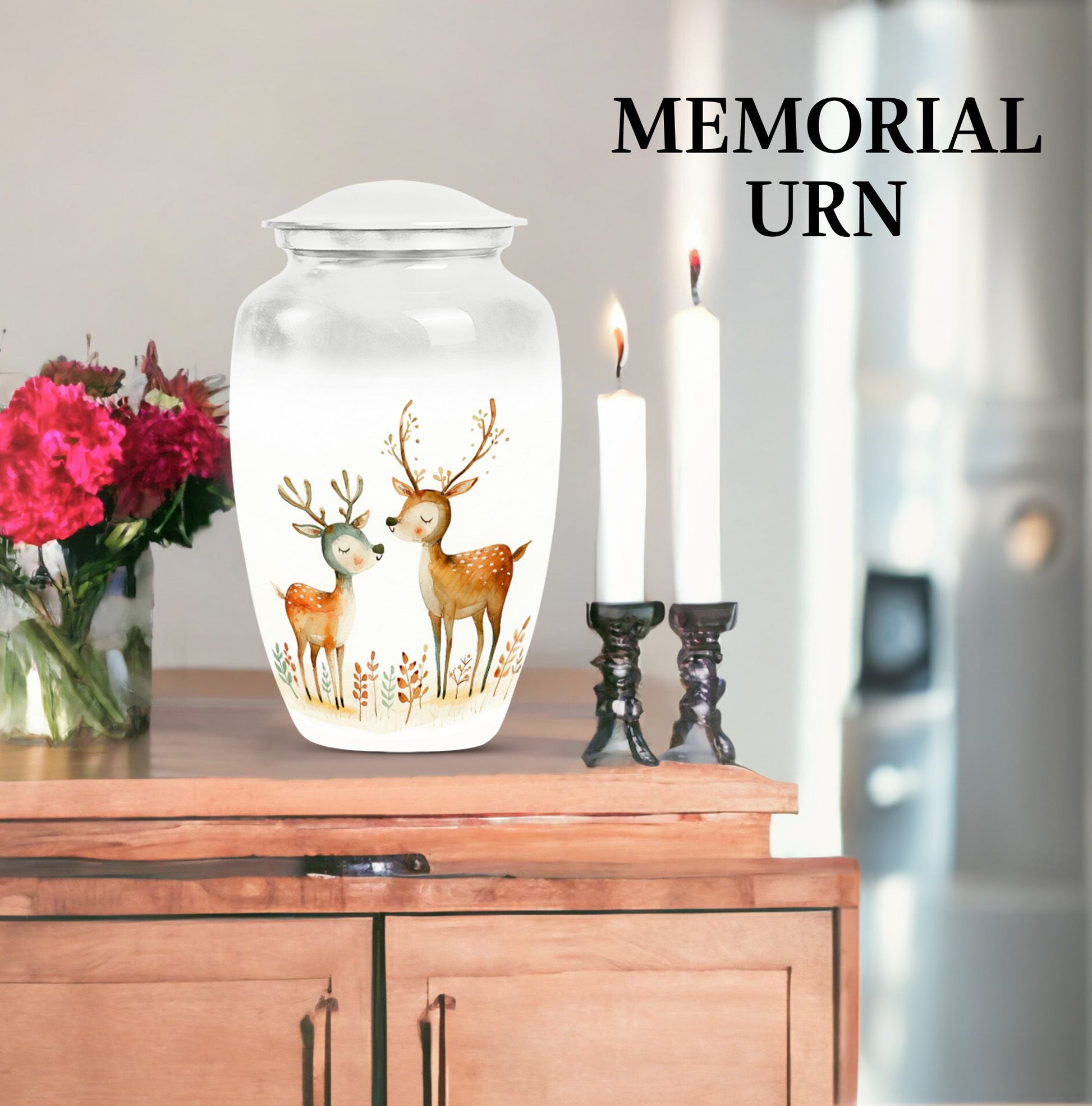 Classic 10-inch deer urn