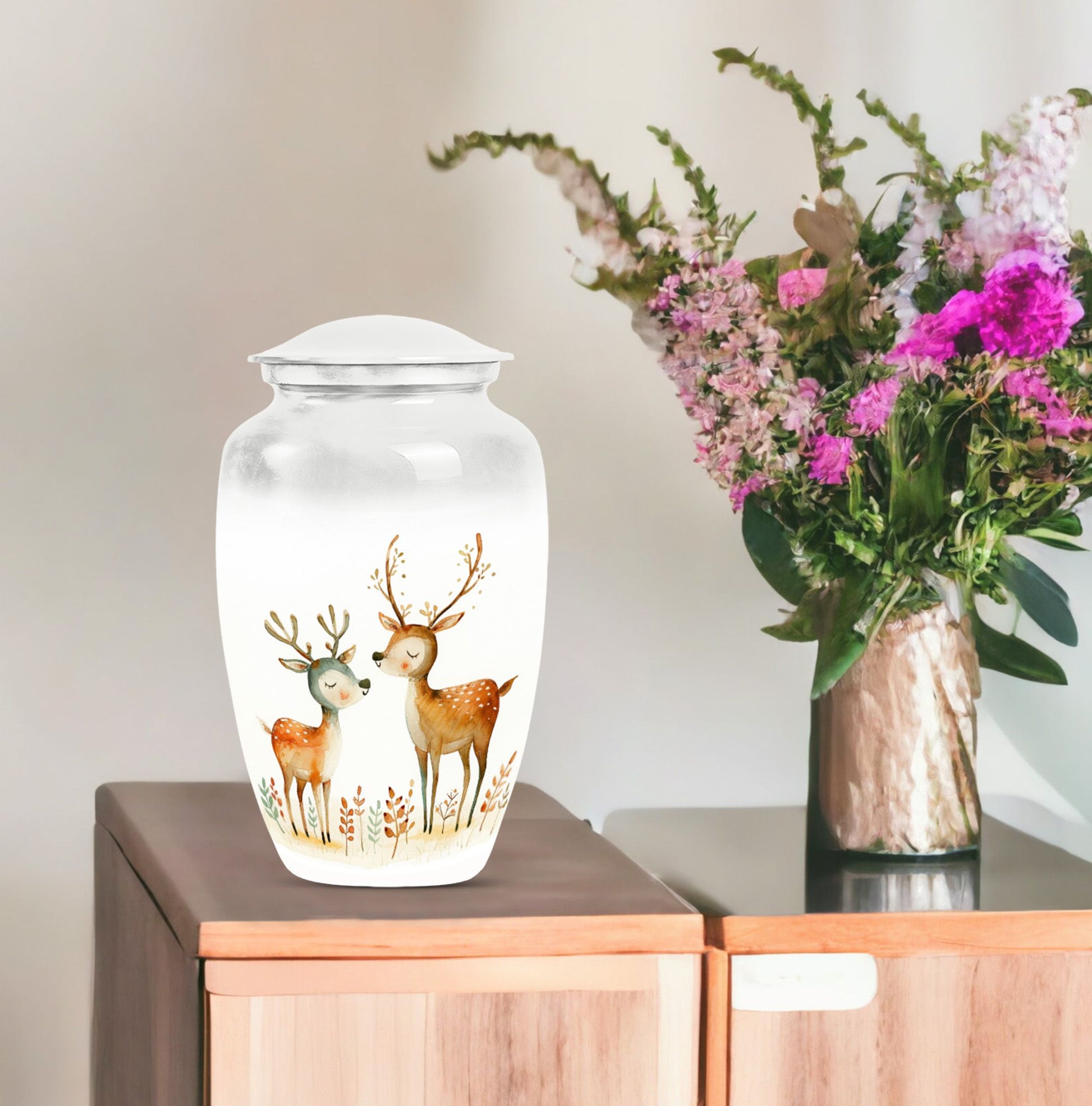 Classic 10-inch deer urn