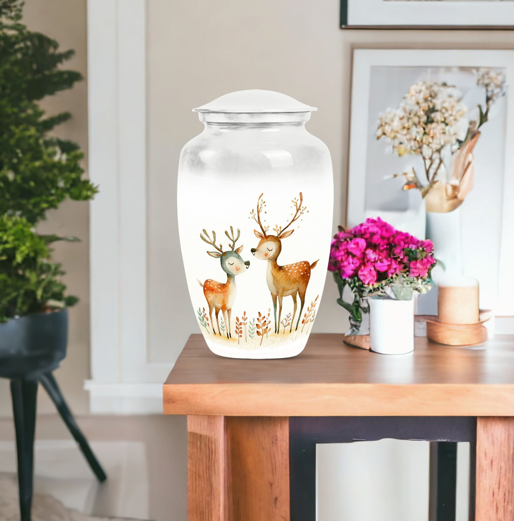 Classic 10-inch deer urn