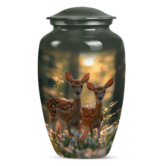 Deer Family Theme Large Urn 10 Inch