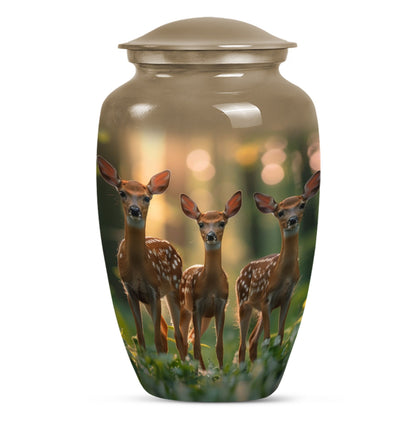 Deer Family Theme Large Urn 10 Inch