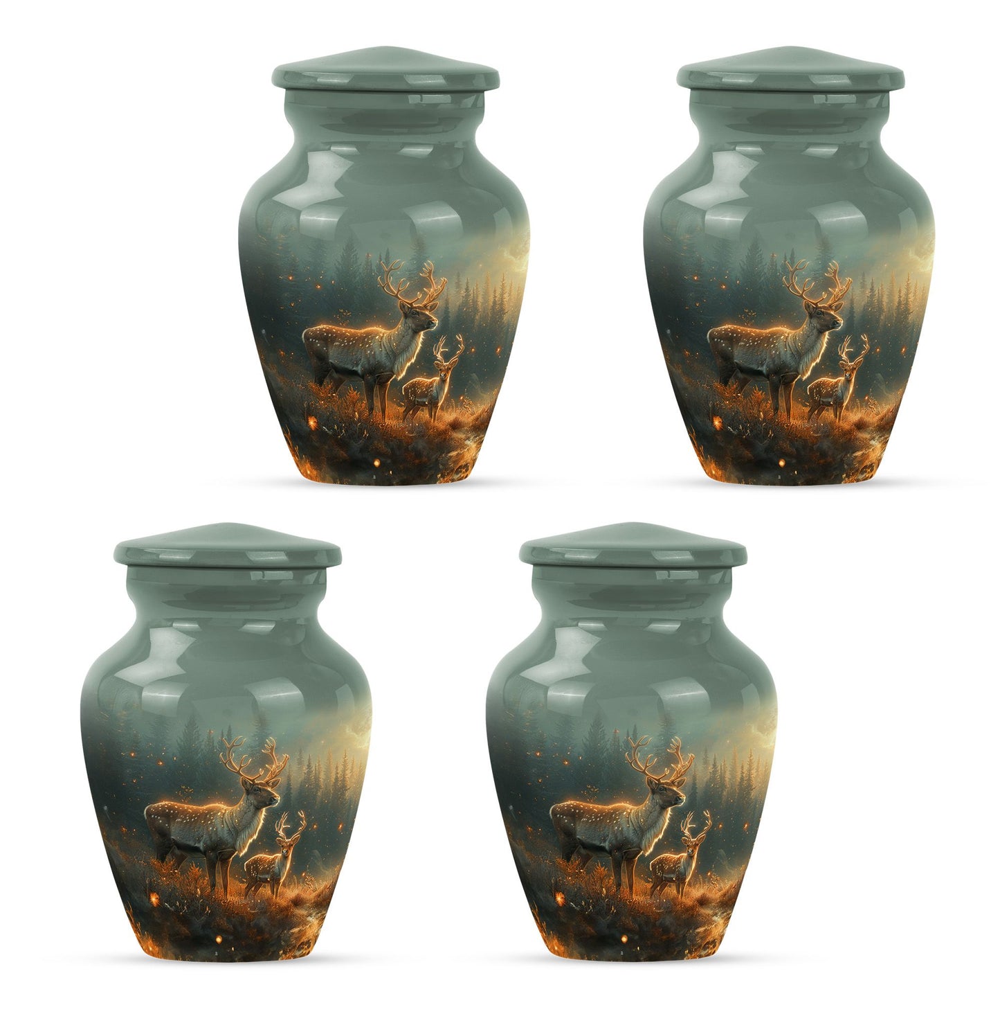 Deer Family Theme 3 Inch Keepsake Pack of 4