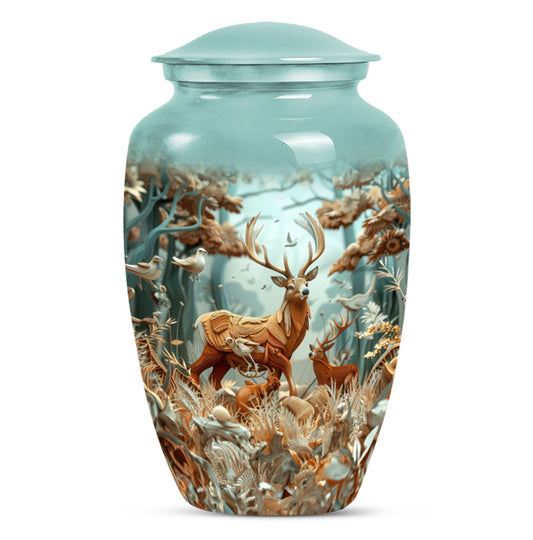 Deer Family Theme Large Urn 10 Inch