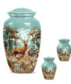Deer Family Theme Large Urn With 2 Keepsake Urn