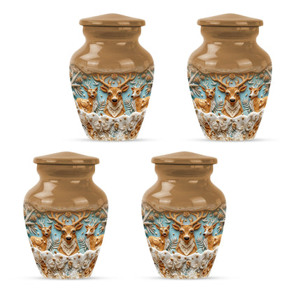 Deer Family Theme 3 Inch Keepsake Pack of 4