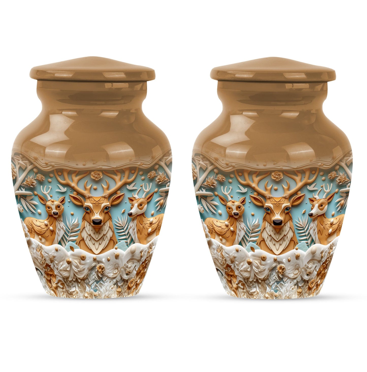 Deer Family Theme 3 Inch Keepsake Pack of 2