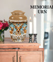 Classic 10-inch deer urn, aluminium-made memorial urn.