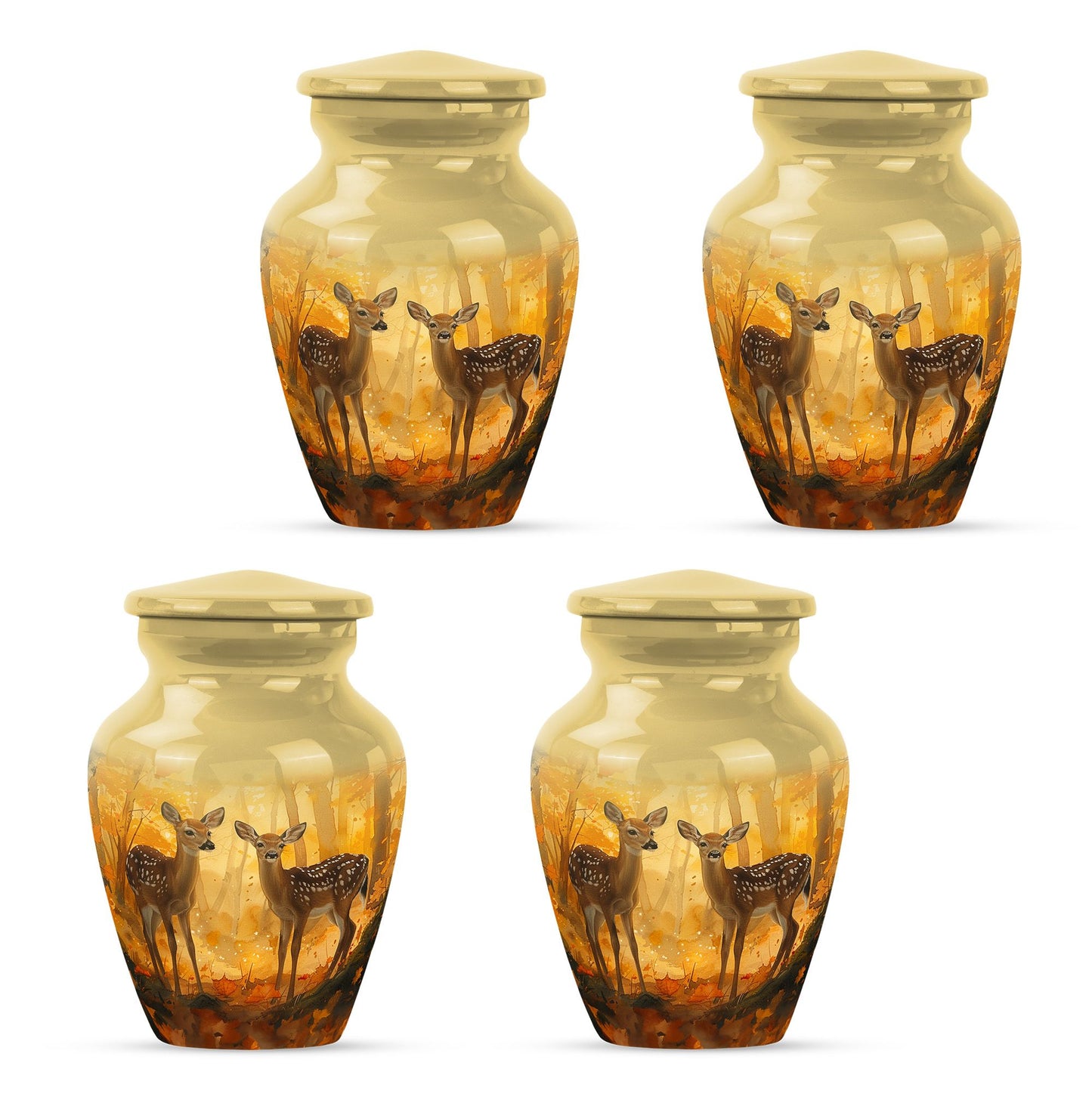 Deer Family Theme 3 Inch Keepsake Pack of 4