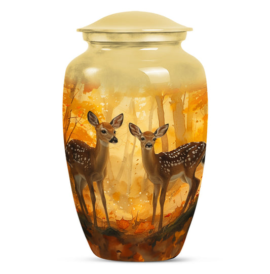 Deer Family Theme Large Urn 10 Inch