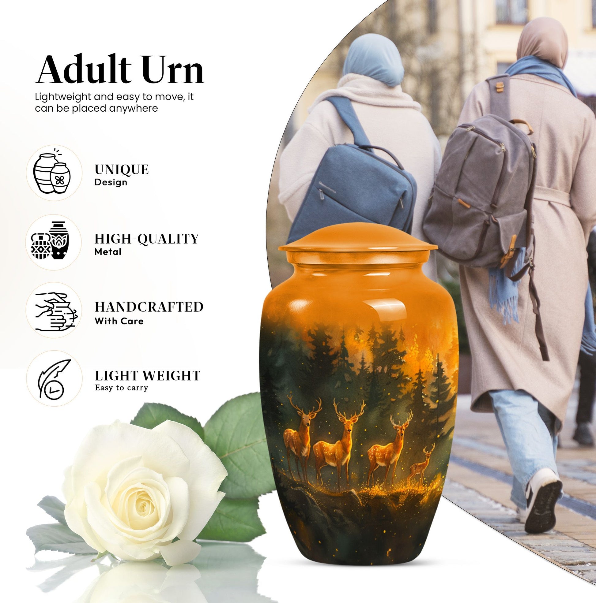 classic deer urn for cremation