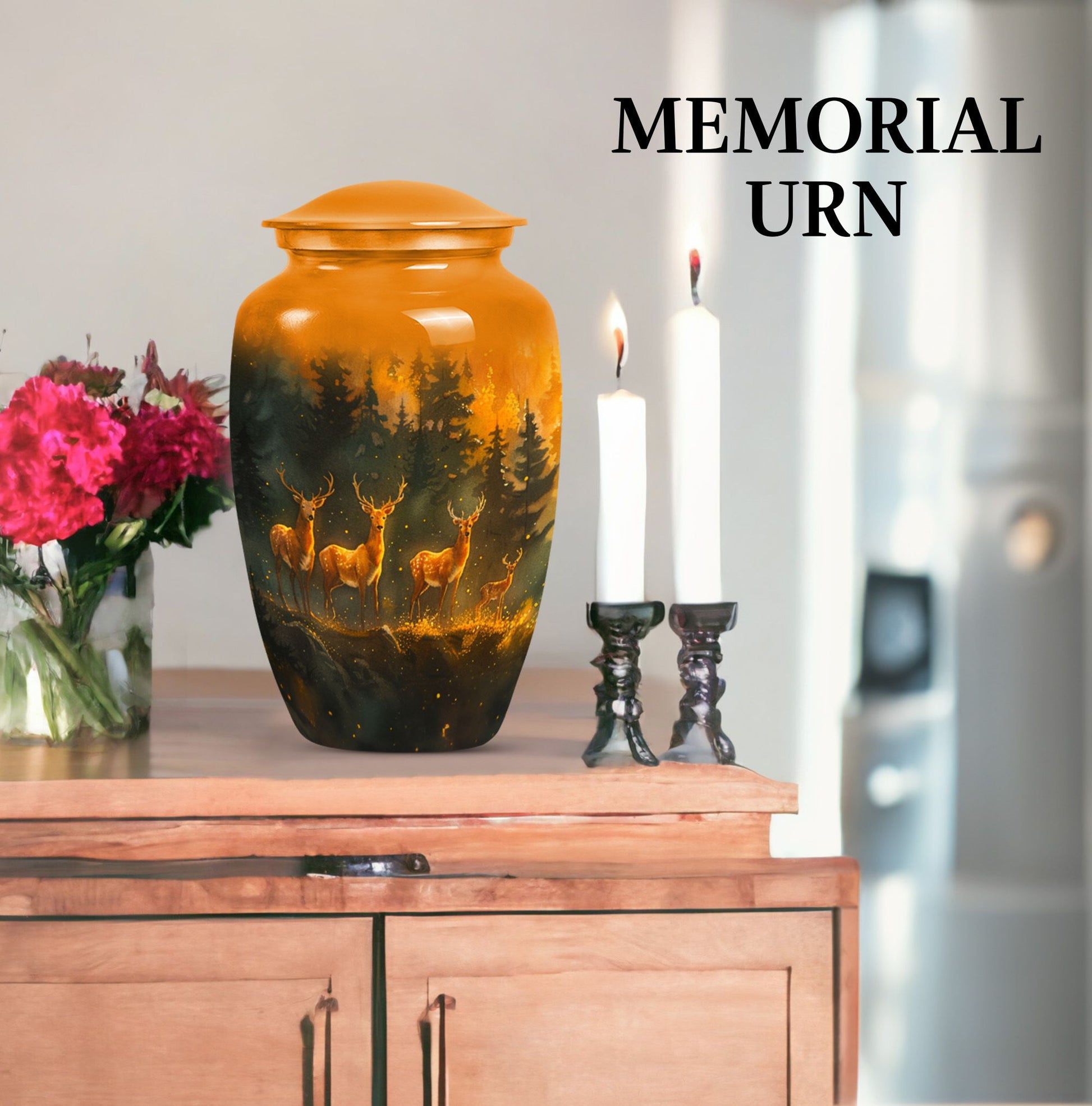 classic deer urn for cremation