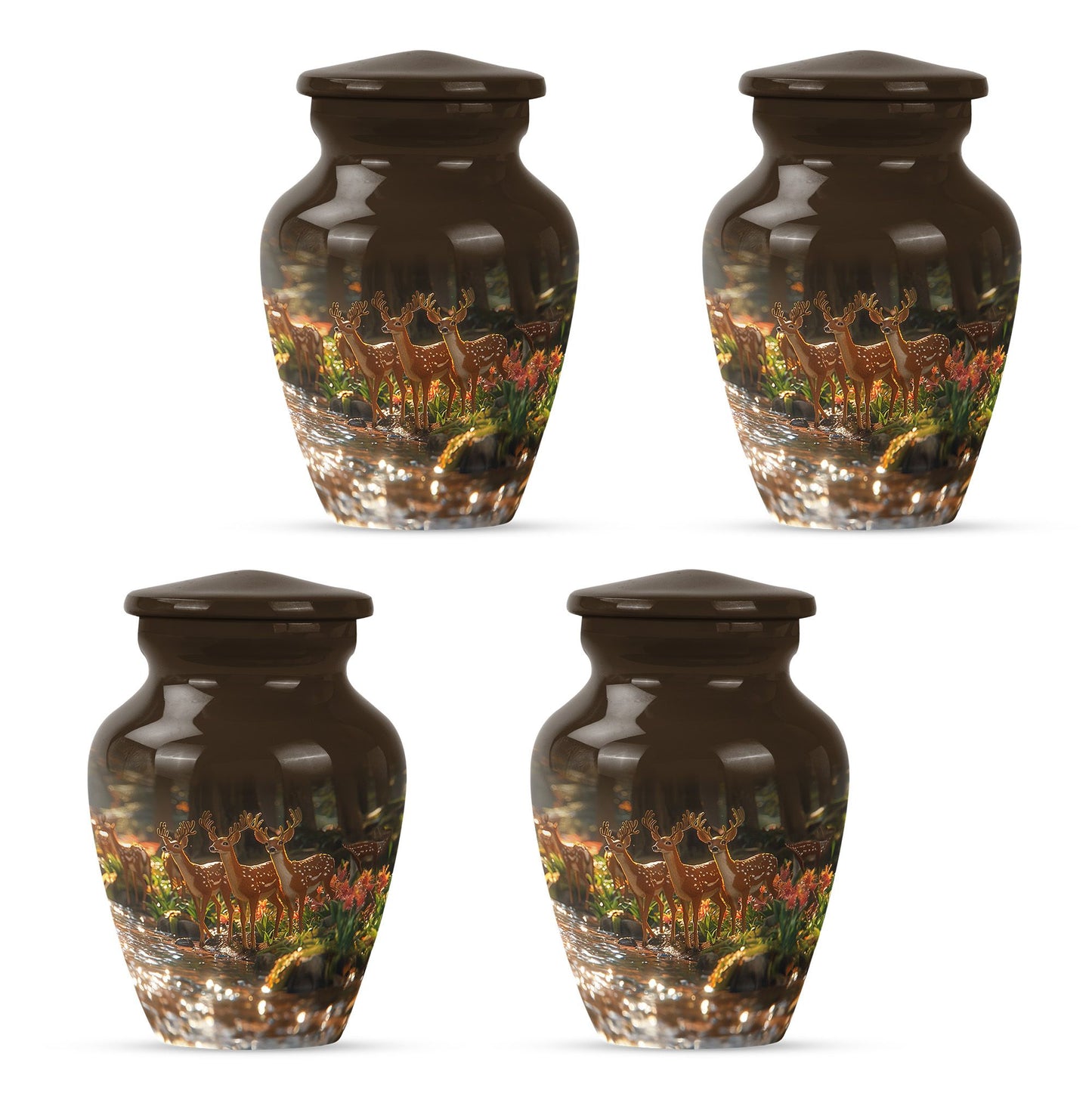 Deer Family Theme 3 Inch Keepsake Pack of 4
