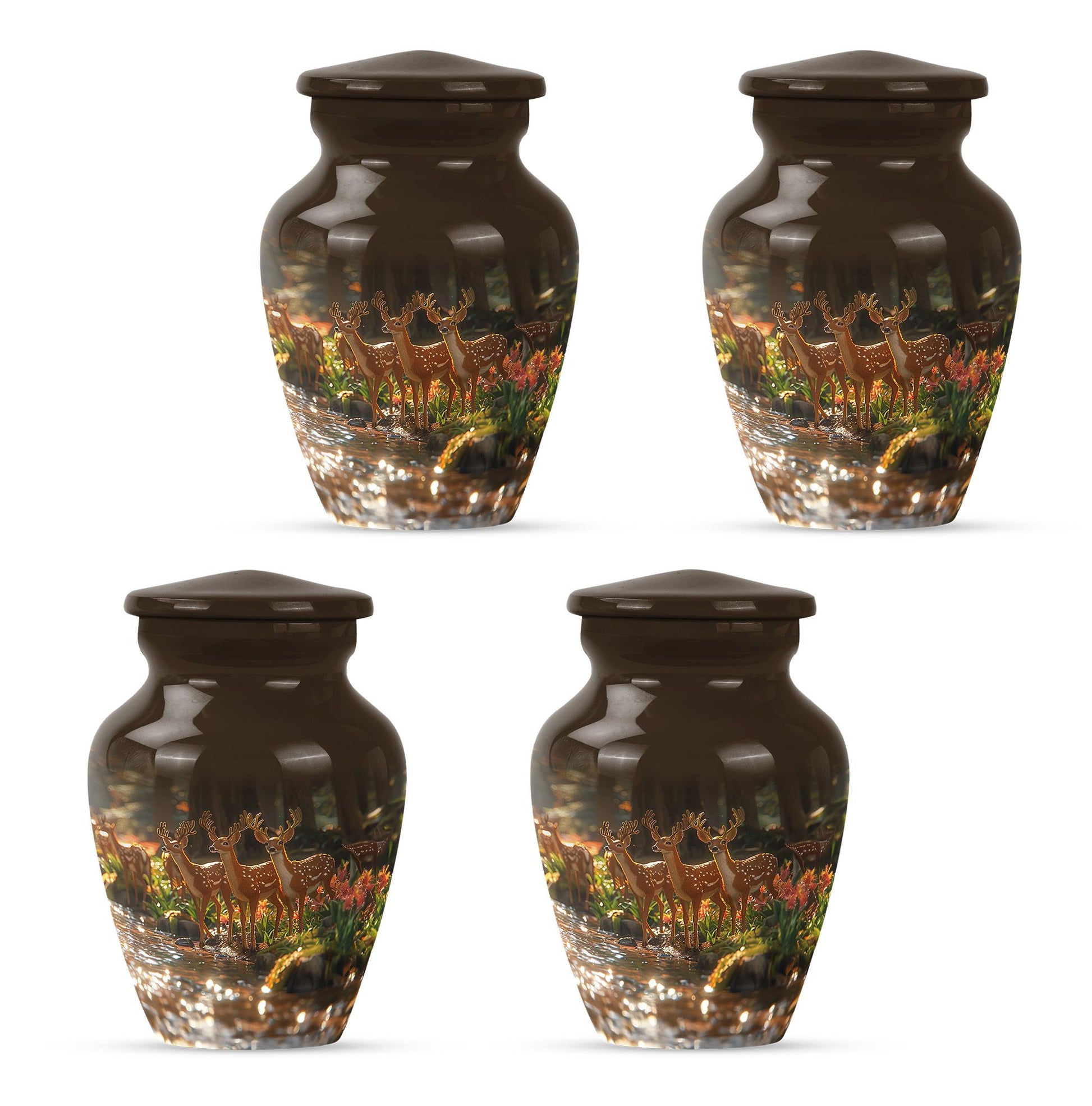 Deer Family Theme 3 Inch Keepsake Pack of 4