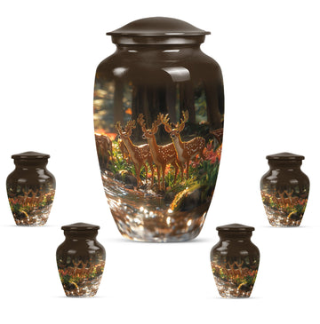 Large Urn With 4 Keepsake Urn