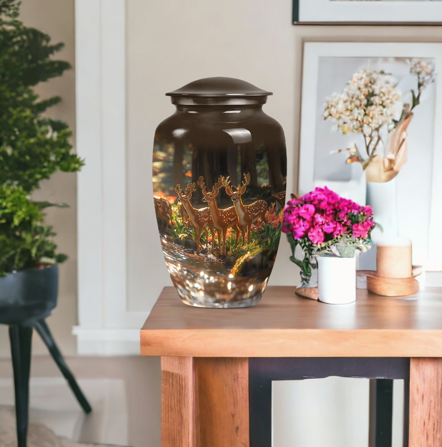 Large classic deer urn for mom.