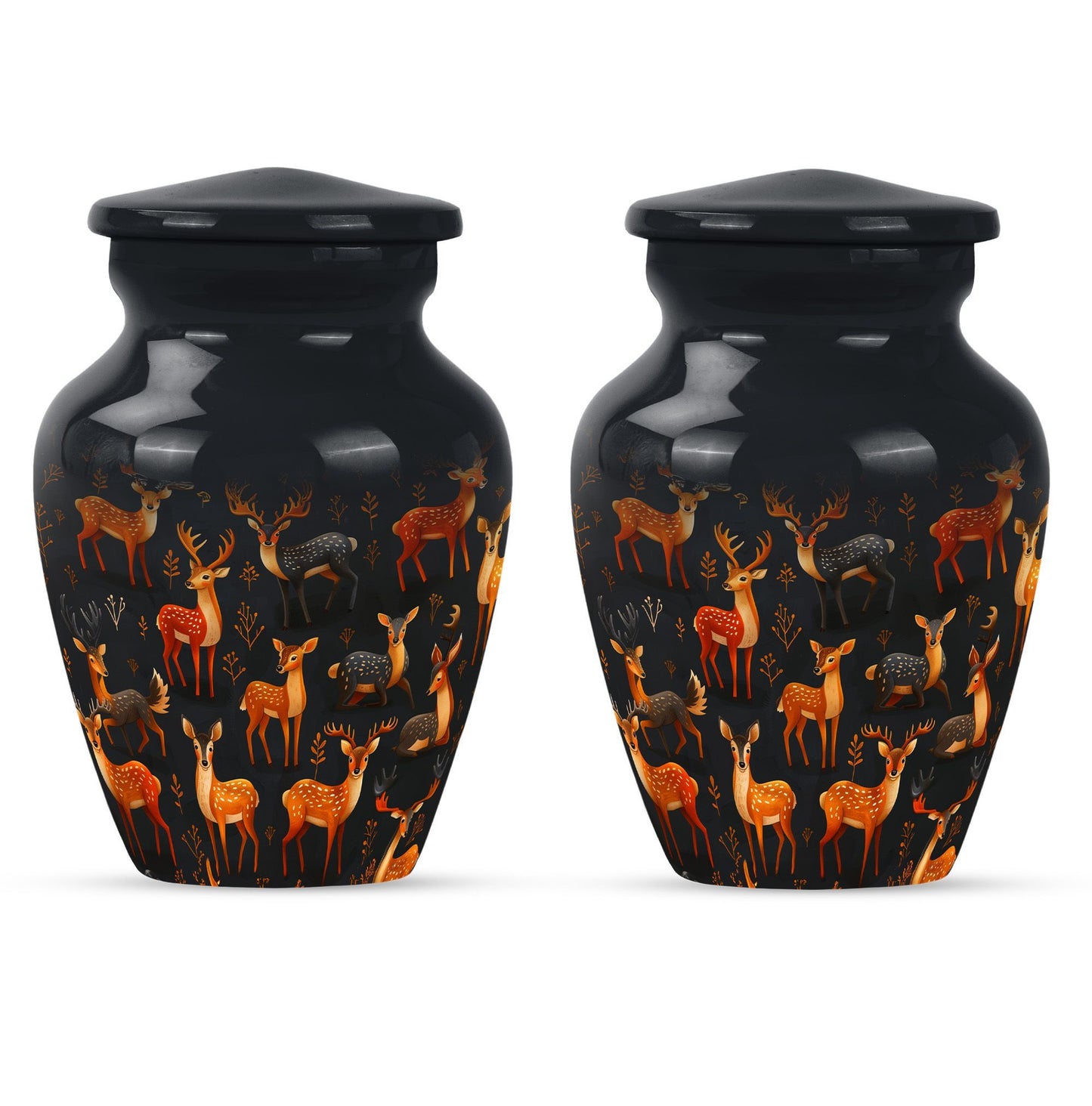10-inch Classic Gramophone-inspired Deer Urn.