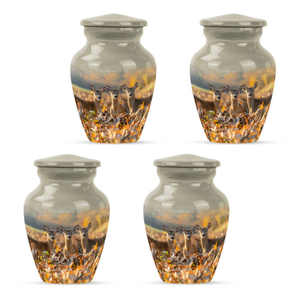Classic 10-inch Deer Family Memorial Urn, 