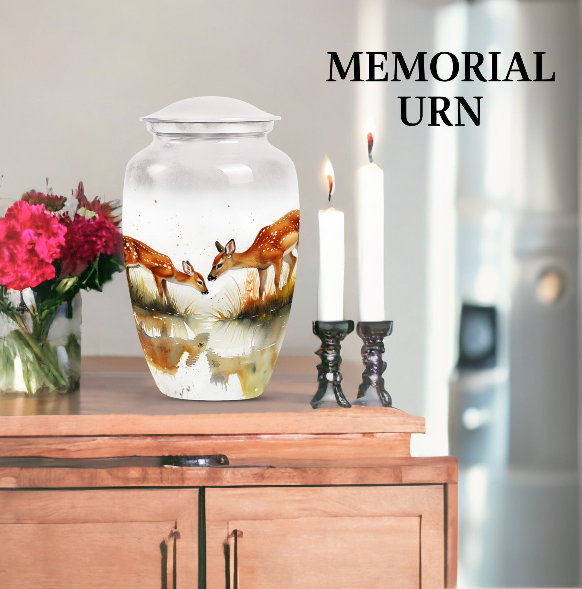  deer family urn for burial ashes 