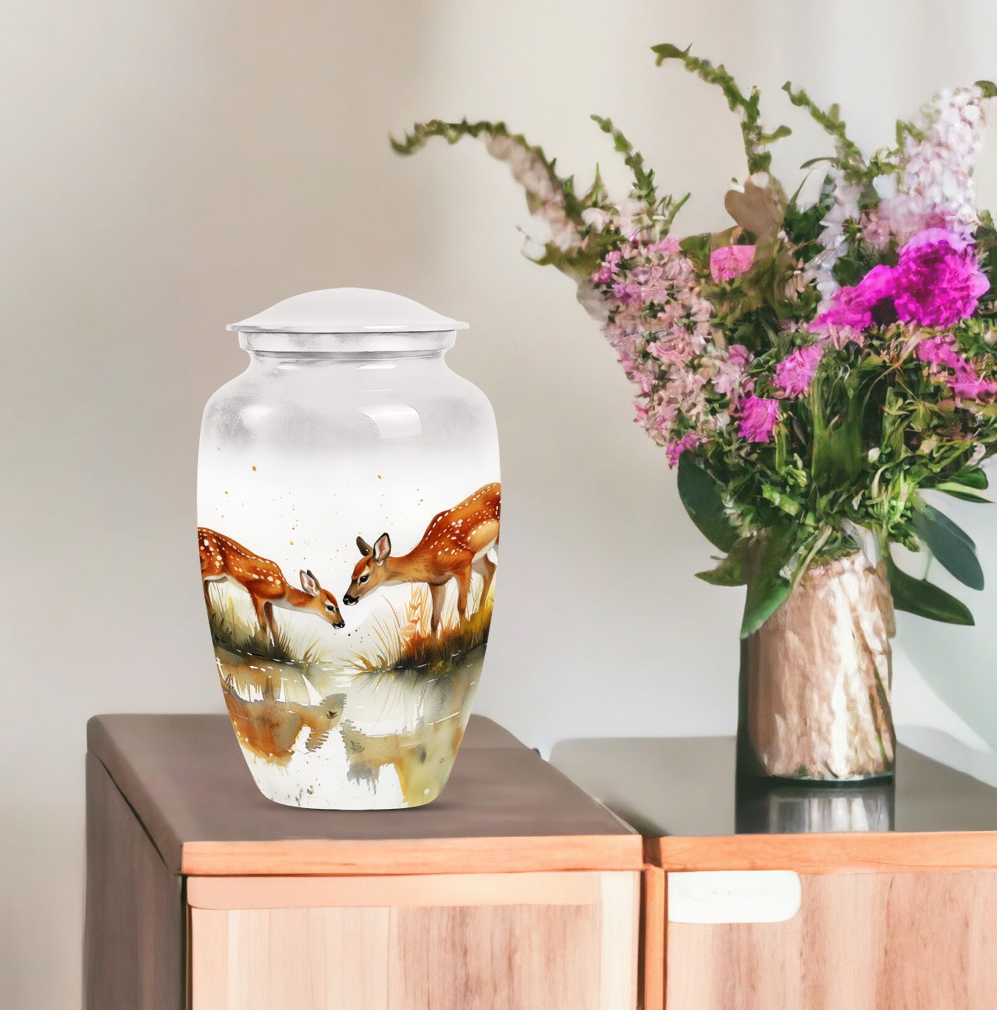  deer family urn for burial ashes 