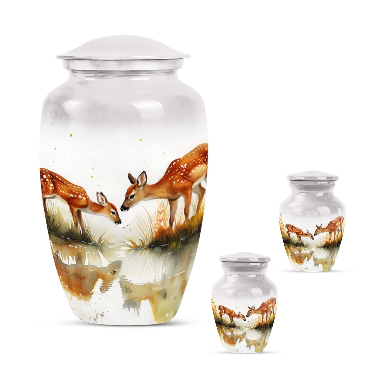  deer family urn for burial ashes 