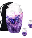 Butterfly Theme Large Urn With 2 Keepsake Urn