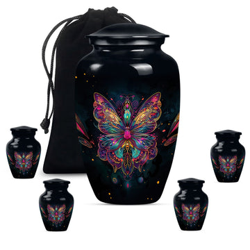 Large Urn With 4 Keepsake Urn