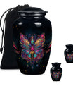 Butterfly Theme Large Urn With 2 Keepsake Urn