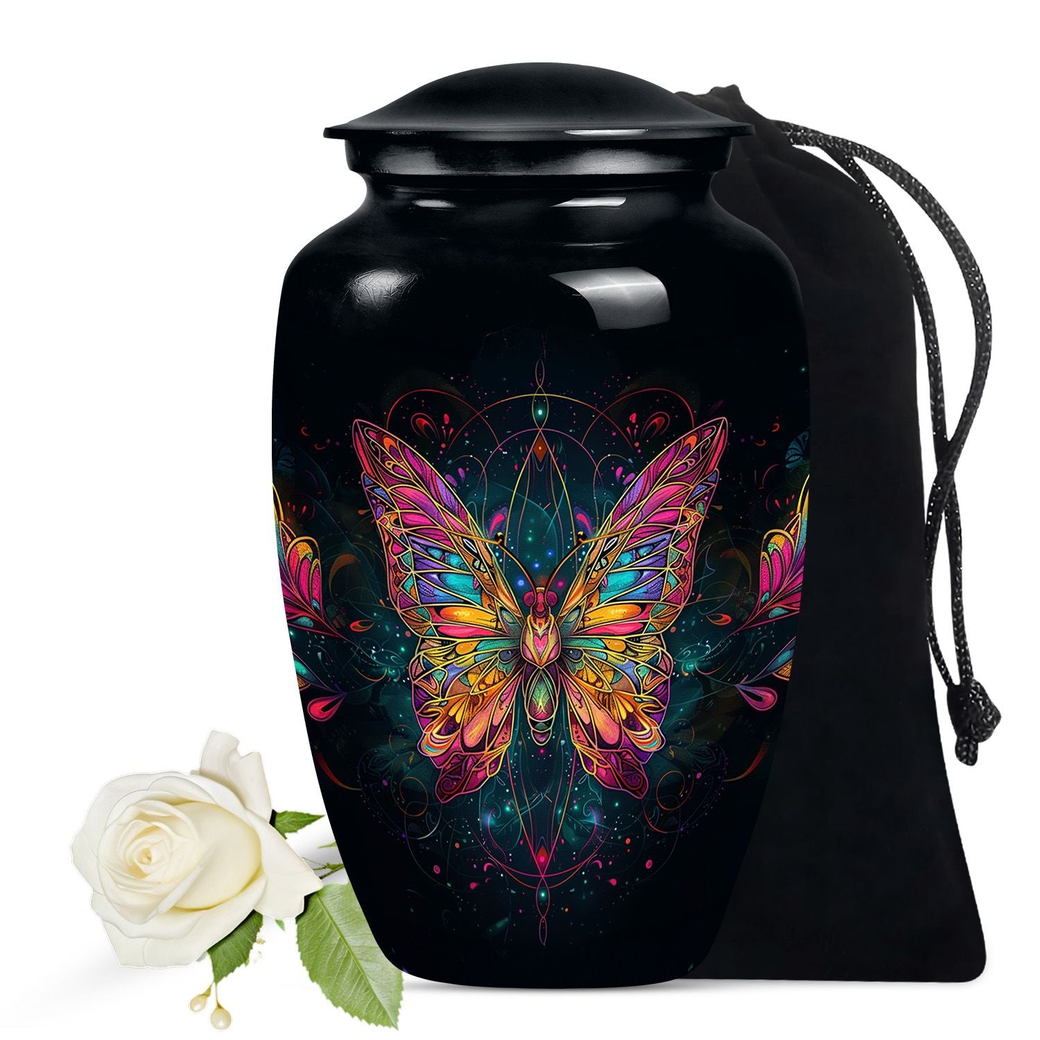 Butterfly Theme Large Urn 10 Inch