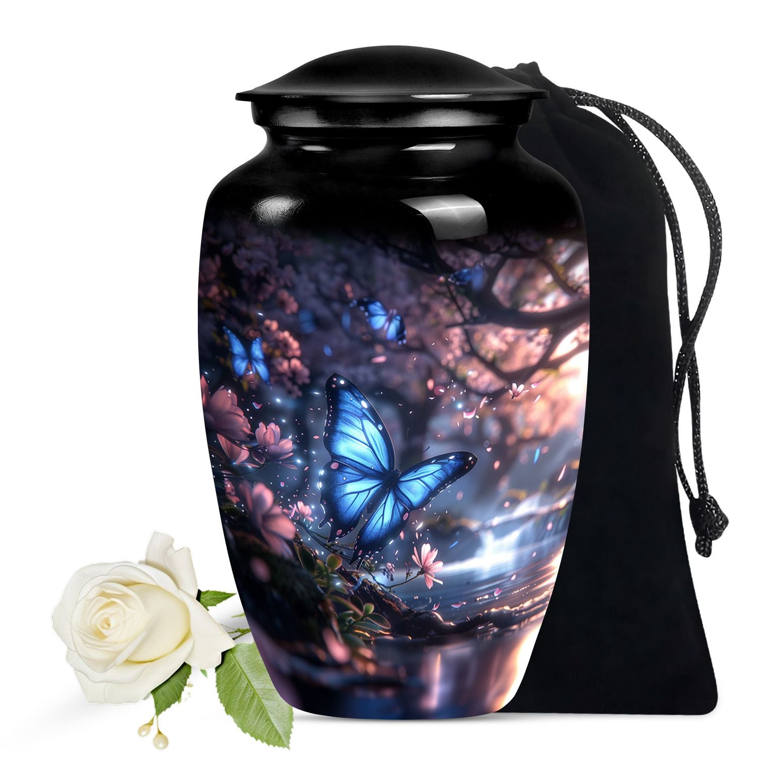 Butterfly Theme Large Urn 10 Inch