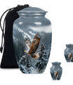 Eagle Theme Large Urn With 2 Keepsake Urn