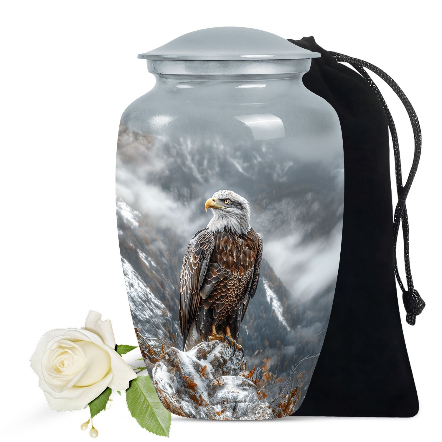 Eagle Theme Large Urn 10 Inch