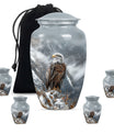 Eagle Theme Large Urn With 4 Keepsake Urn