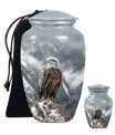 Eagle Theme Large Urn With 1 Keepsake Urn