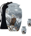 Eagle Theme Large Urn With 2 Keepsake Urn