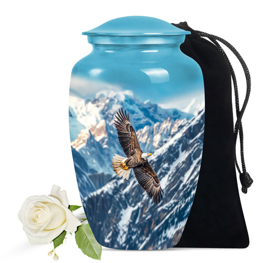 Eagle Theme Large Urn 10 Inch