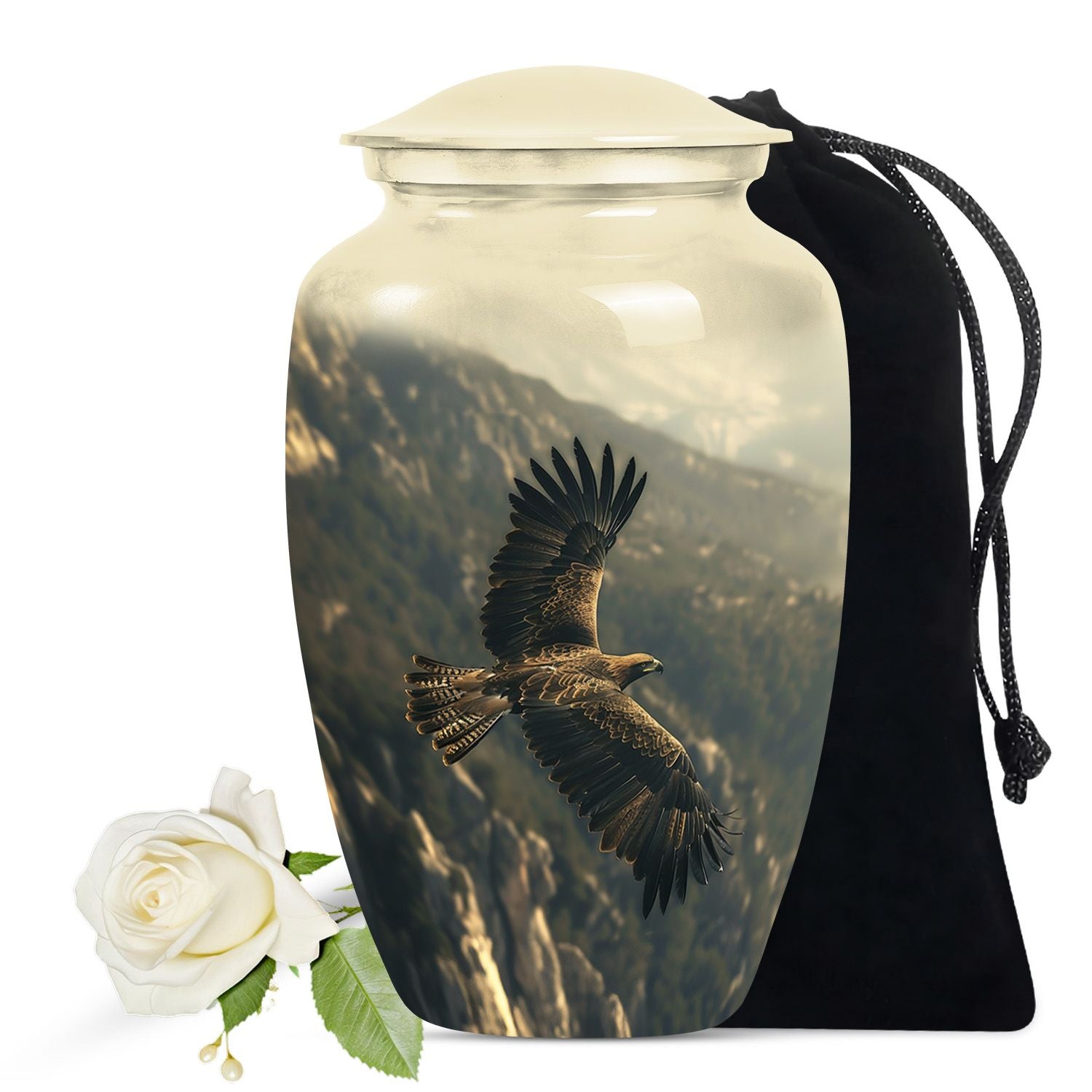 Eagle Theme Large Urn 10 Inch