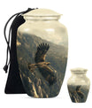 Eagle Theme Large Urn With 1 Keepsake Urn
