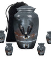 Eagle Theme Large Urn With 4 Keepsake Urn