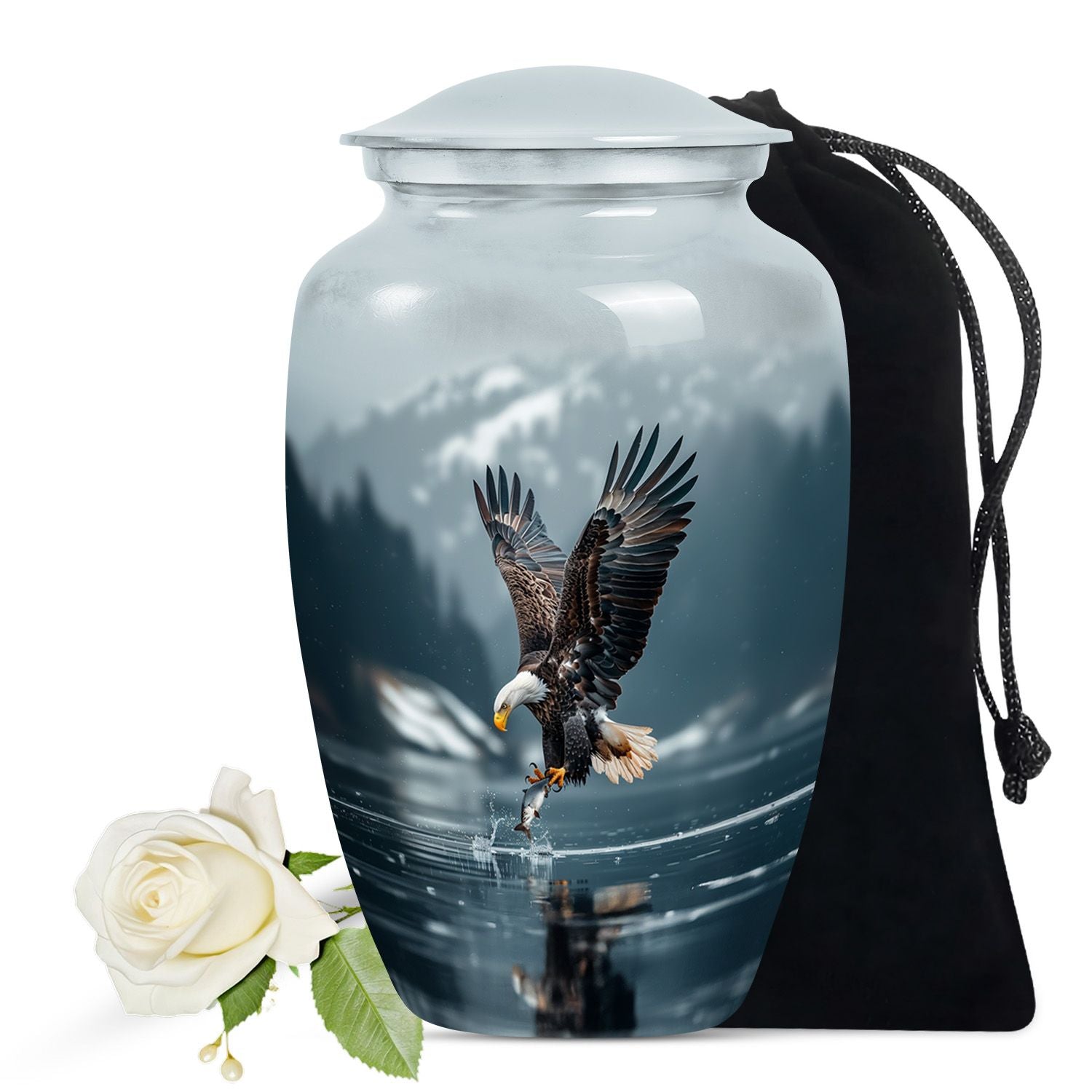 Eagle Theme Large Urn 10 Inch