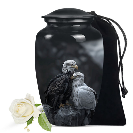 Eagle Theme Large Urn 10 Inch
