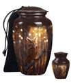 Owl Theme Large Urn With 1 Keepsake Urn