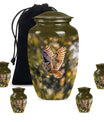 Owl Theme Large Urn With 4 Keepsake Urn